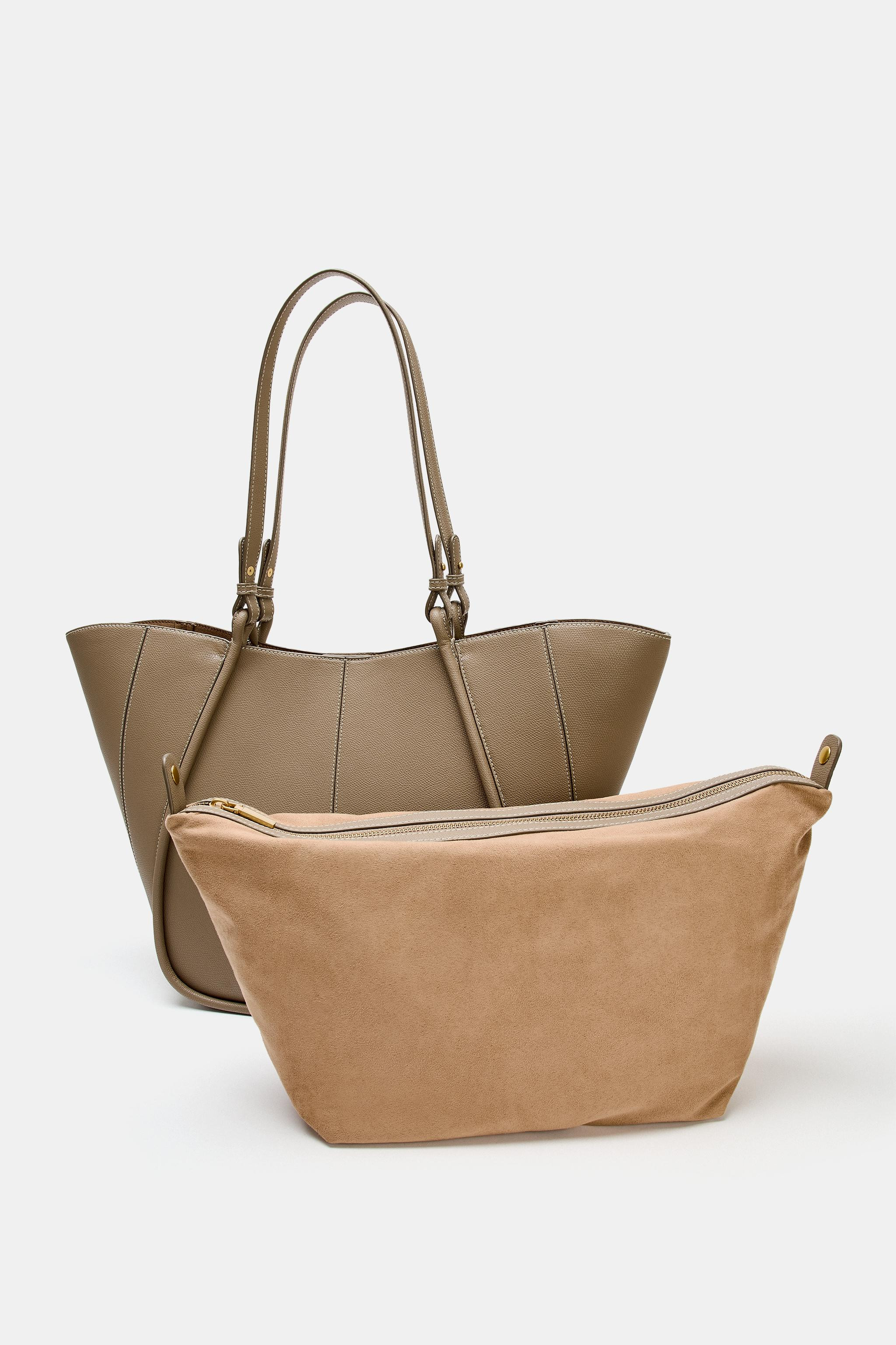 SHOPPER BAG WITH HANDLE DETAIL | Zara US
