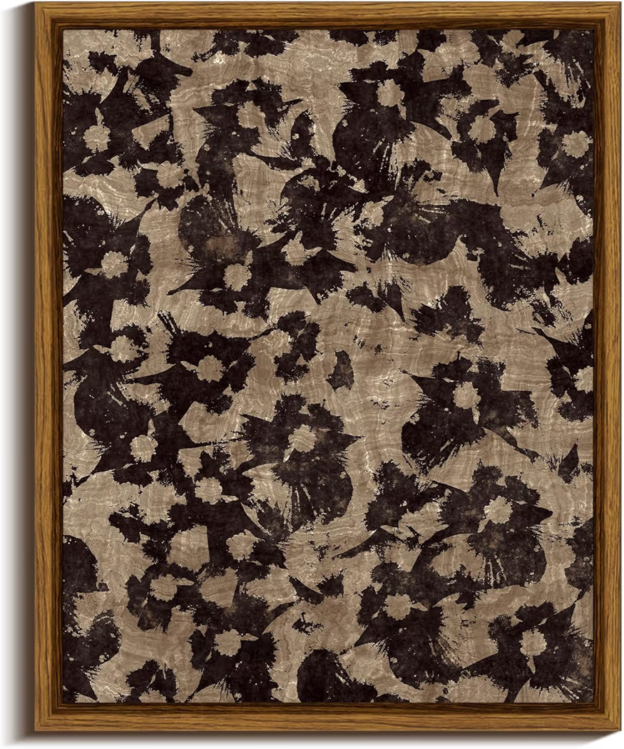 VIYYIEA Framed Wall Art Decor for Living Room, Gifts Vintage Black Floral Canvas Wall Prints Artw... | Amazon (US)