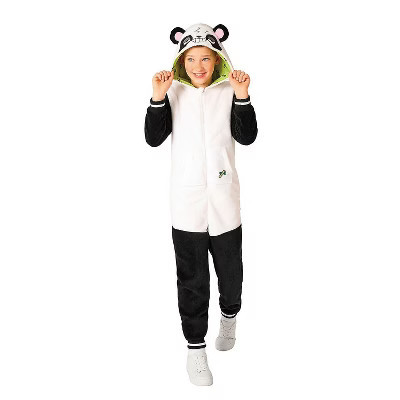 Kids' Panda Halloween Costume Bodysuit - White  6-8 | Target