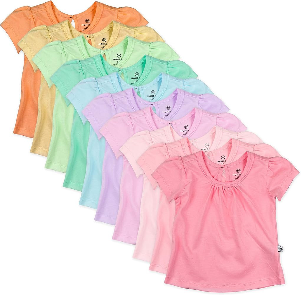 HonestBaby Baby and Toddler Short Sleeve 100% Organic Cotton T-Shirt, Multipack (Legacy) | Amazon (US)