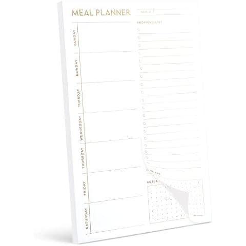 Sweetzer & Orange Gold Meal Planner and Grocery List Magnetic Notepad. 7x10” Meal Planning Pad ... | Amazon (US)