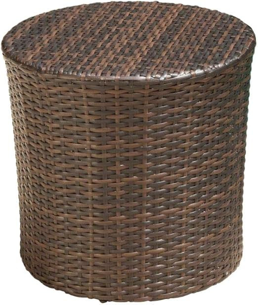 Christopher Knight Home Keaton Wicker Barrel Side Table, Multibrown | Amazon (US)