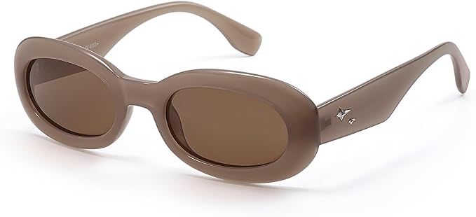 SOJOS Trendy Retro Oval Polarized Sunglasses for Women Men 90s Styles Sun Glasses Small Face Clou... | Amazon (US)