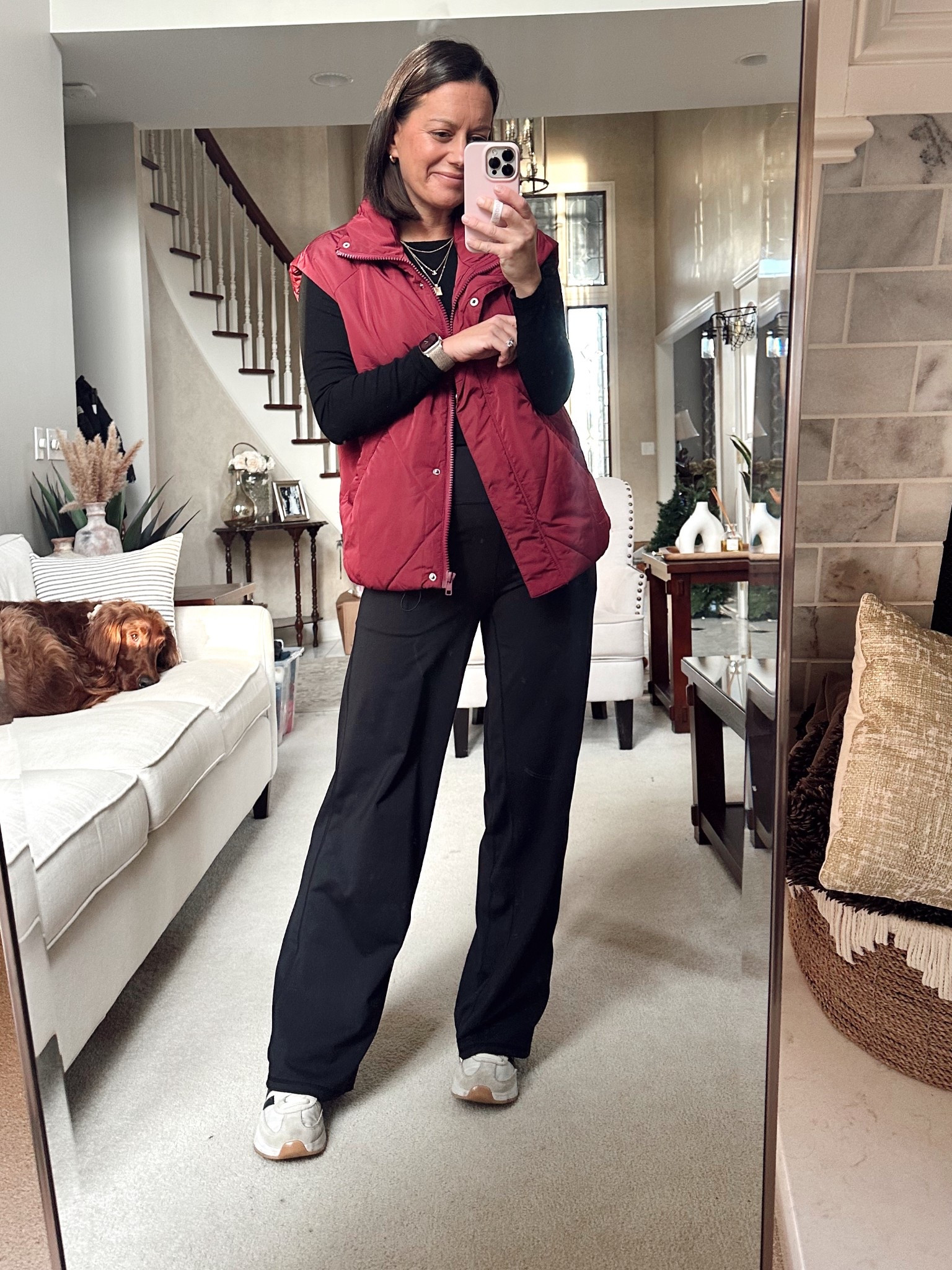Mom outfit of the day! Amazon puffer vest runs true to size, Amazon wide leg, yoga, pants, run, true to size and come in inseam length, Amazon stretchy ribbed tee run small – I sized up to a medium.

#LTKOver40 #LTKmomlife #LTKootd