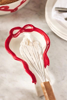 Benedita Bow Stoneware Spoon Rest | Anthropologie (US)