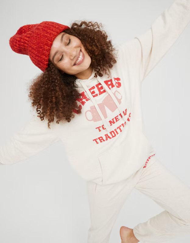 OFFLINE By Aerie Throw-Back Fleece Hoodie | American Eagle Outfitters (US & CA)