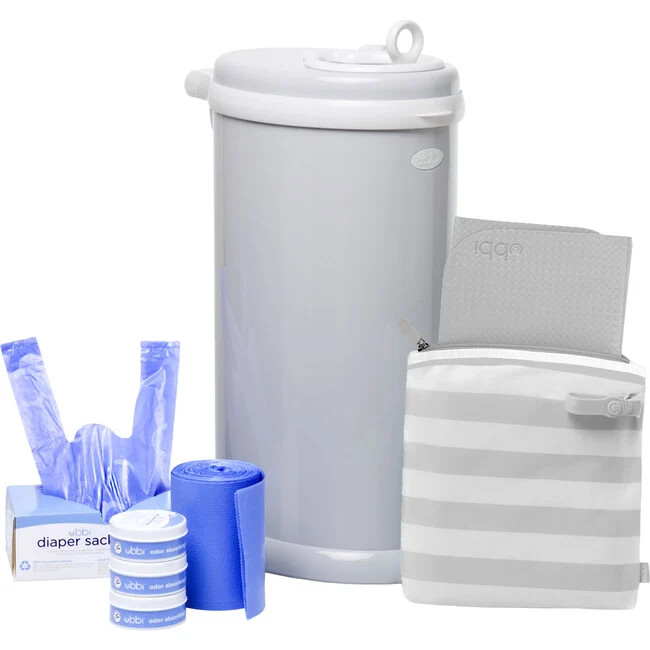 Diaper Pails | Pail Gift Set (Grey) Ubbi | Maisonette | Maisonette