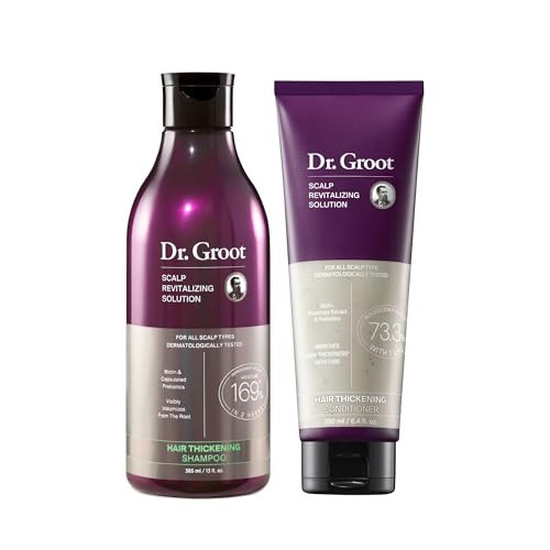 Dr. Groot Thickening Shampoo & Conditioner Set for Hair Loss – Clinical Results with Biotin and Rosemary for Hair Thinning, Shedding, Scalp Repair and Treatment | Amazon (US)
