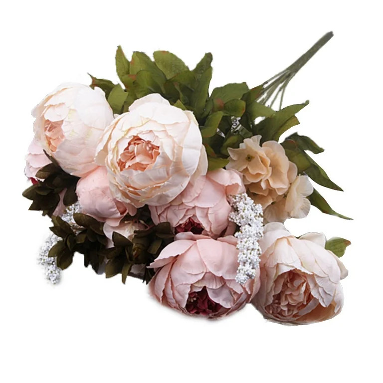 Vintage Artificial Peony Silk Flowers Bouquet for Wedding Party Office Hotel and Home Decoration | Walmart (US)