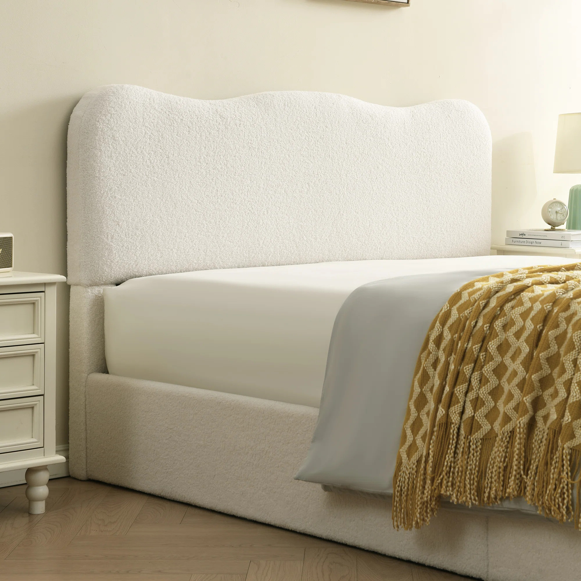 Arusha Boucle Upholstered Platform Storage Bed With 4 Drawers | Wayfair North America