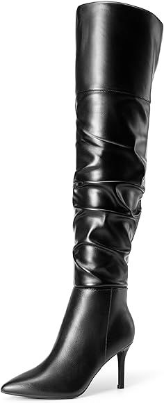 DREAM PAIRS Women's High Heels Over The Knee Boots Thigh High Pointed Toe Stiletto Long Fall Sexy... | Amazon (US)