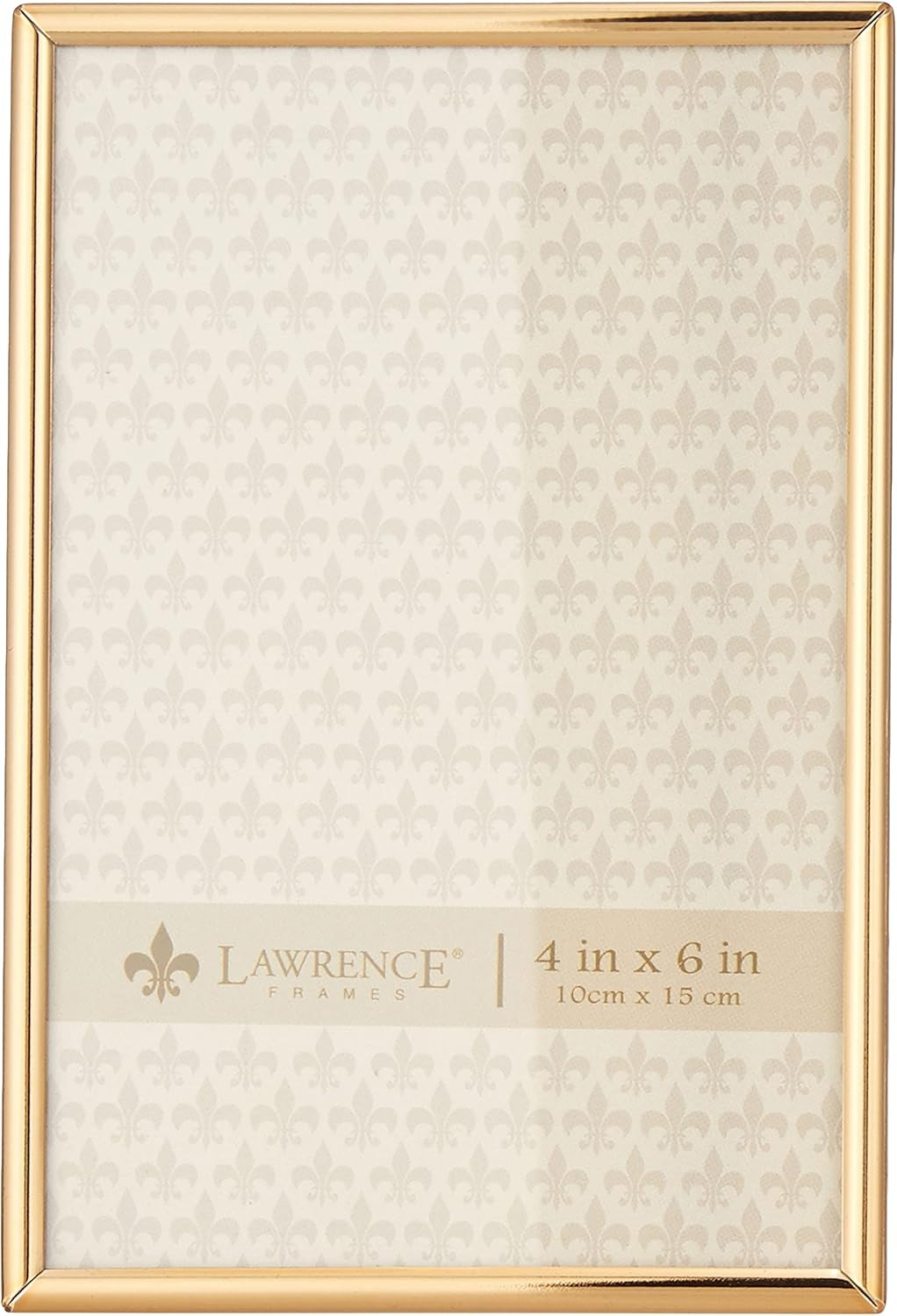Lawrence Frames 670046 4x6 Simply Gold Metal Picture Frame | Amazon (US)