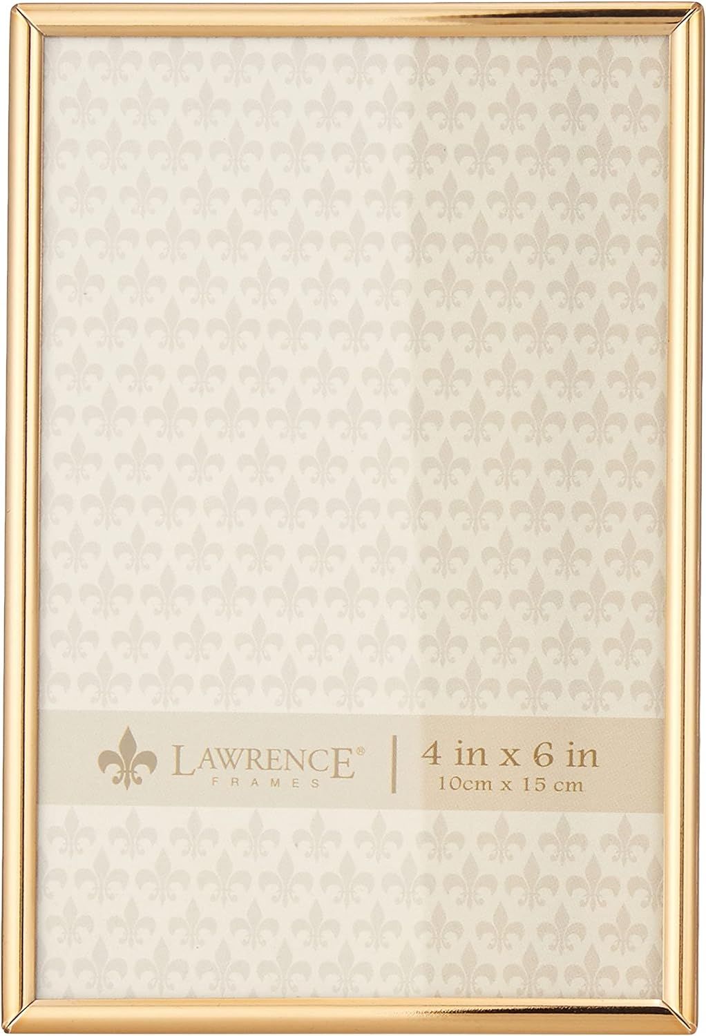 Lawrence Frames 670046 4x6 Simply Gold Metal Picture Frame | Amazon (US)