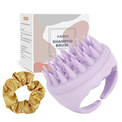 AIMIKE Scalp Massager Shampoo Brush, Scalp Scrubber w/Soft Silicone Bristles, Scalp Brush for Dandruff Removal, Hair Washing Brush in the Shower & Wet Dry Hair Scalp Massager | Amazon (US)