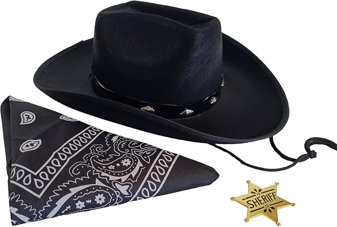 Children's Cowboy, Sheriff Theme Costume Dress Up Set For Boys and Girls - Cowboy Hat, Bandana an... | Amazon (US)