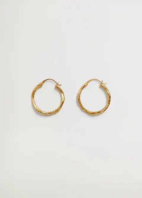 Crystal hoop earrings | MANGO (UK)