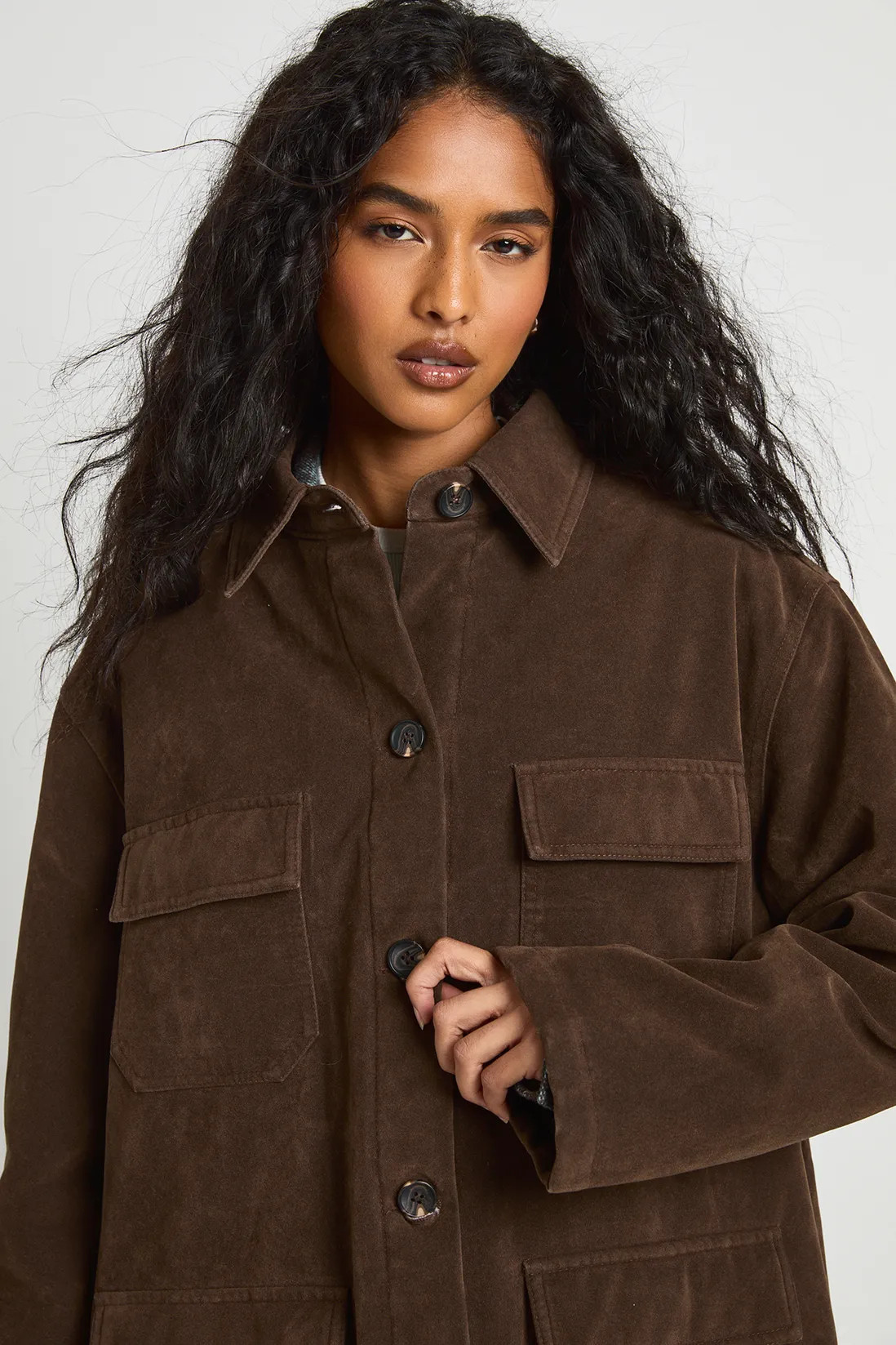 Suede Look Utility Pocket Jacket | Boohoo.com (UK & IE)