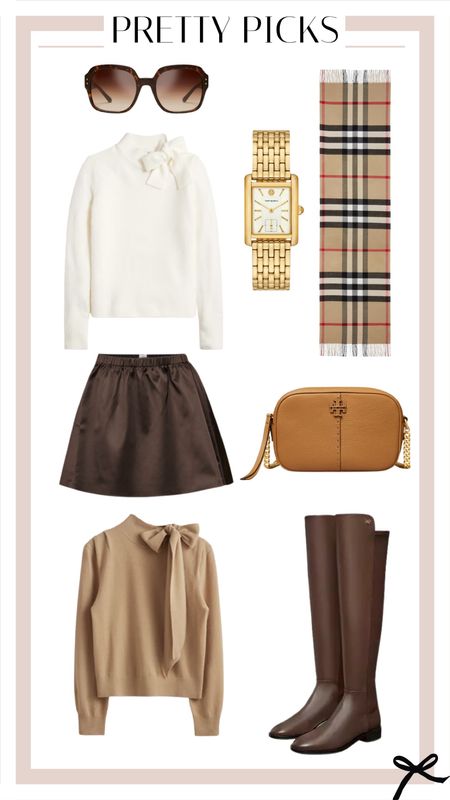 Obsessed with this week’s pretty picks! Love these bow neck sweaters! This Burberry scarf is such a staple piece for fall and winter.  

#LTKitbag #LTKstyletip #LTKshoecrush