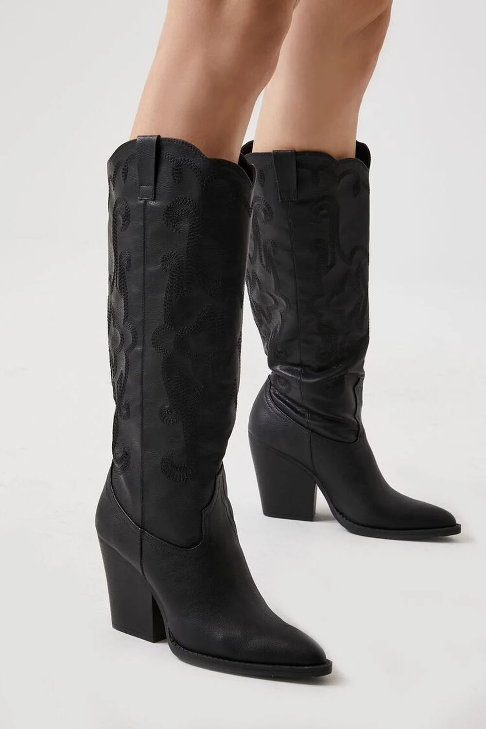 Stacked Heel Cowboy Boots | Forever 21 (US)