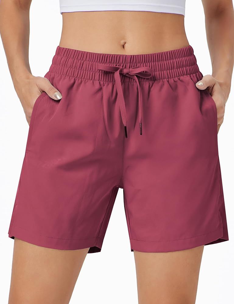 ZUTY 2 Pack 5" Womens Athletic Shorts Basic Running Shorts Lightweight Quick Dry Gym Workout Shor... | Amazon (US)