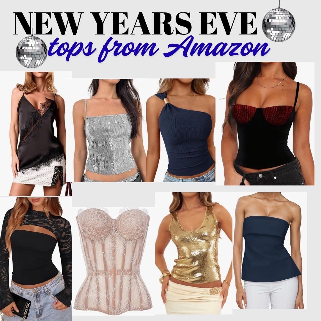 Last min. 
New Years Eve 🪩✨tops from Amazon. 

#LTKHoliday #LTKSeasonal #LTKootd