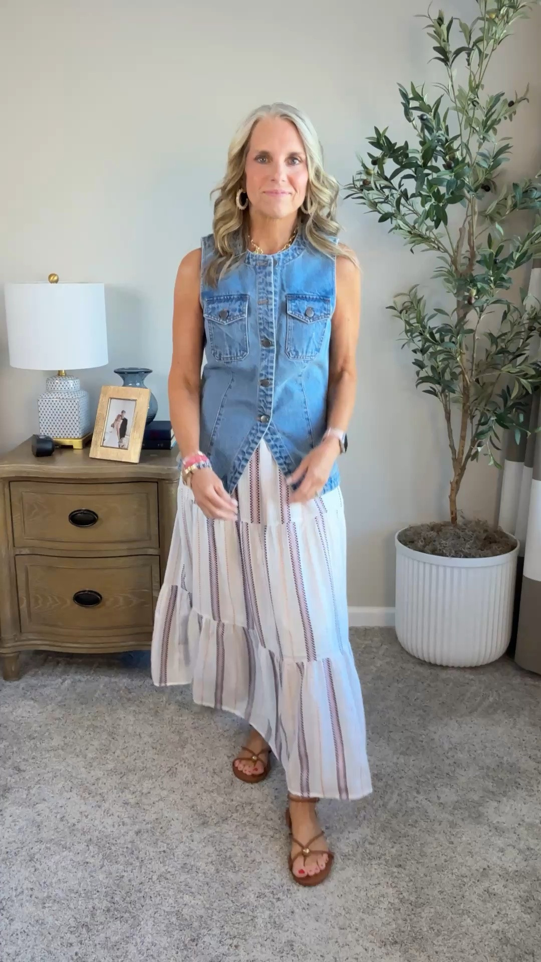 This skirt is so versatile. I’ve paired it with numerous pieces in my closet. Wearing XS vest and small skirt.

#LTKgrwm #LTKootd #LTKOver40