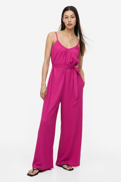 Tie-belt jersey jumpsuit | H&M (UK, MY, IN, SG, PH, TW, HK)