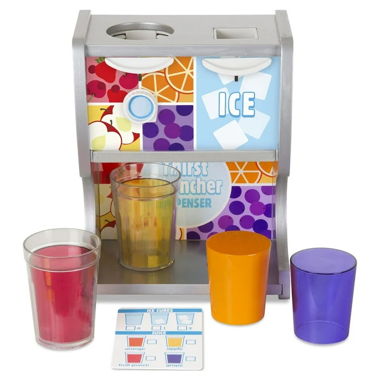 Melissa & Doug Wooden Thirst Quencher Drink Dispenser with Cups, Juice Inserts, Ice Cubes - FSC C... | Walmart (US)