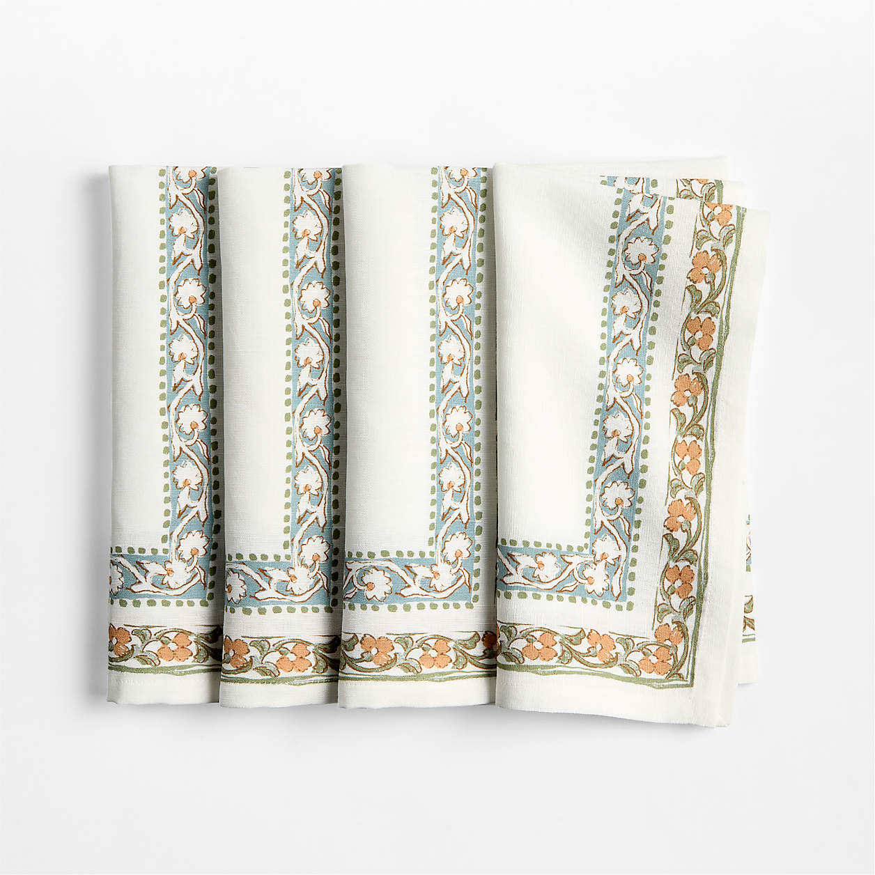 Spring Border Napkins, Set of 4 | Crate & Barrel | Crate & Barrel