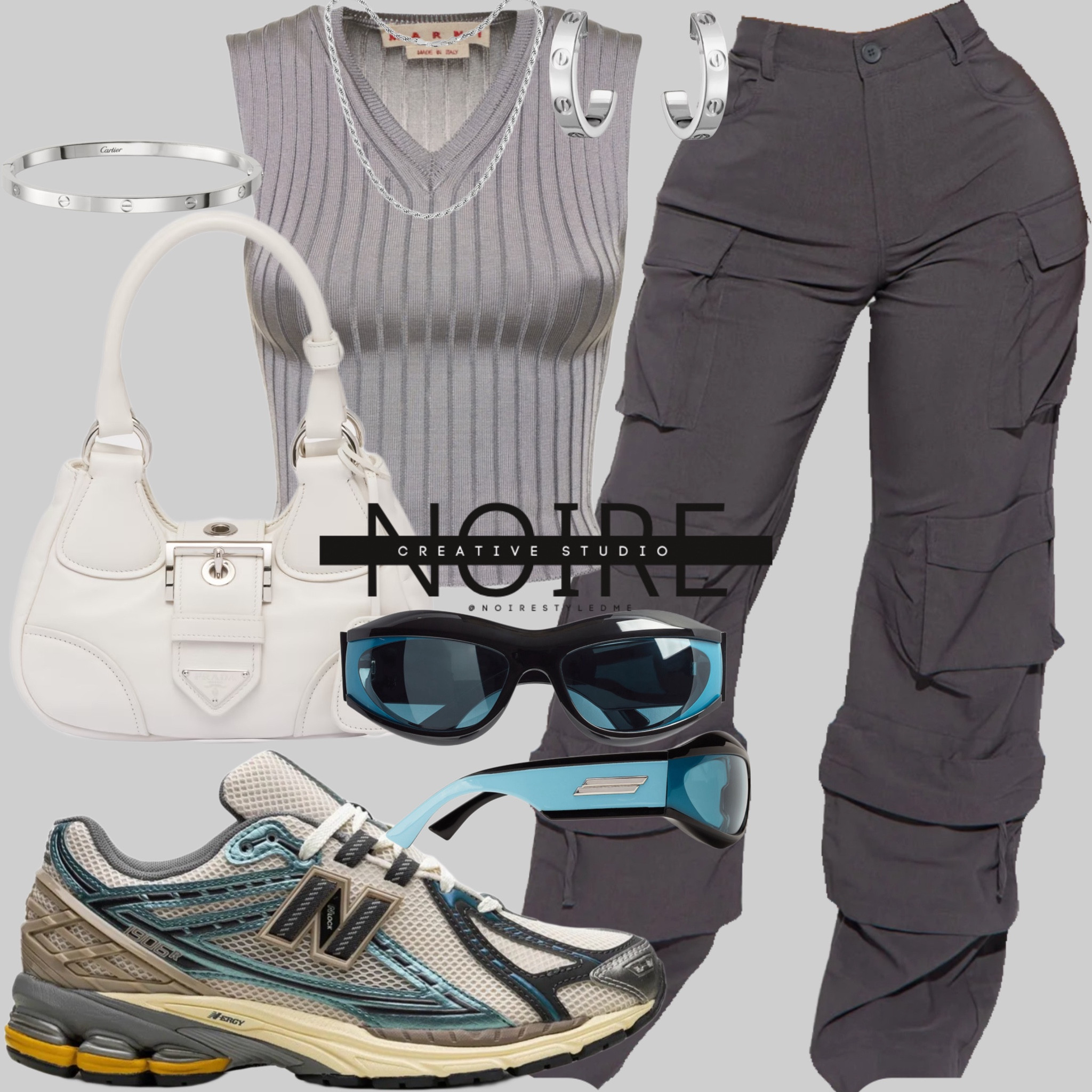 new balance coded 

Pants from @fashionnova ‘Walk on By Cargo’ $38