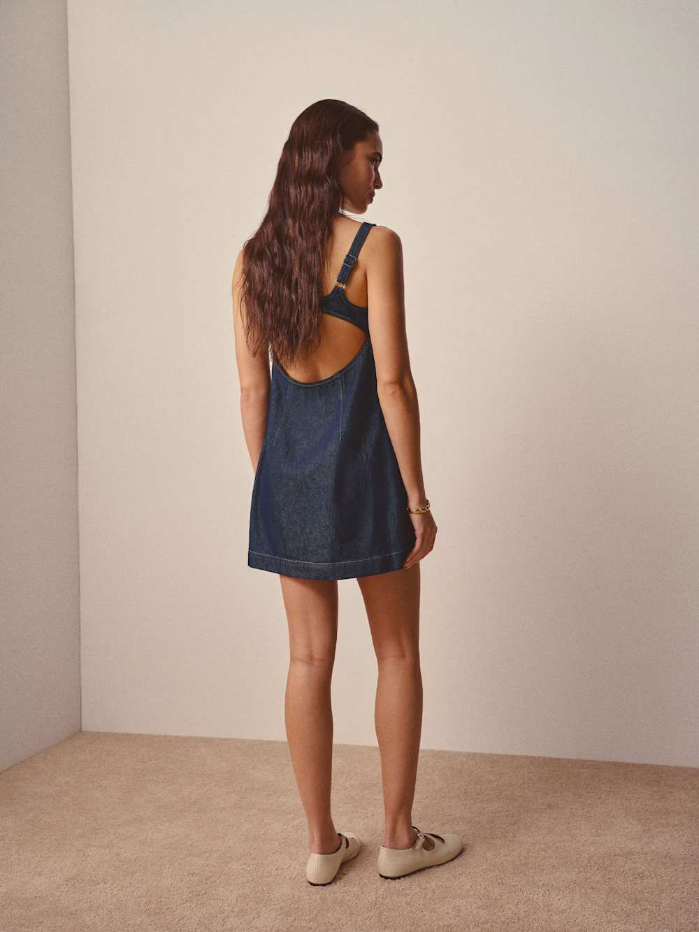 Elinda Denim Mini Dress | Reformation (Global)
