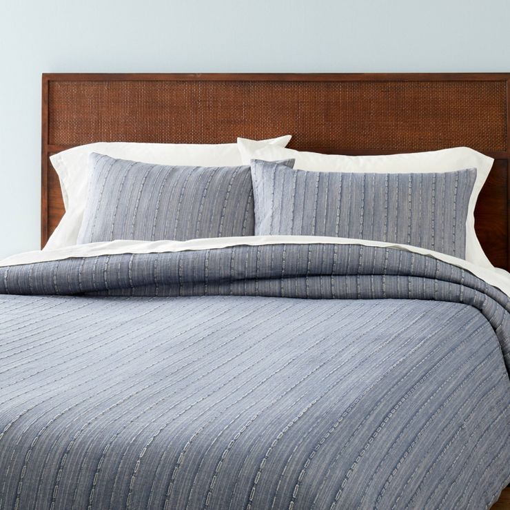 3pc Washed Loop Stripe Duvet Cover Bedding Set - Hearth & Hand™ with Magnolia | Target