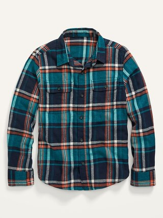 Built-In Flex Flannel Utility Pocket Shirt For Boys | Old Navy (US)