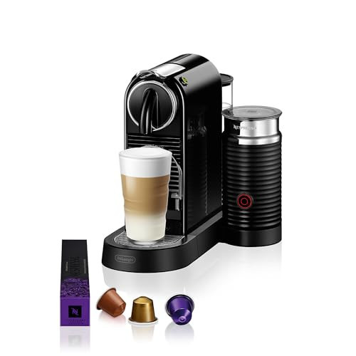 Nespresso Citiz Coffee Machine with Aeroccino Milk Frother by De'Longhi for Original Coffee Pods, Latte, Cappuccino, Espresso, Starter Capsule Set Included, ENV267.BAE, Black | Amazon (UK)
