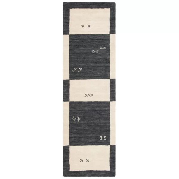 Santiago Cream/Black Tufted Wool Area Rug | Wayfair North America