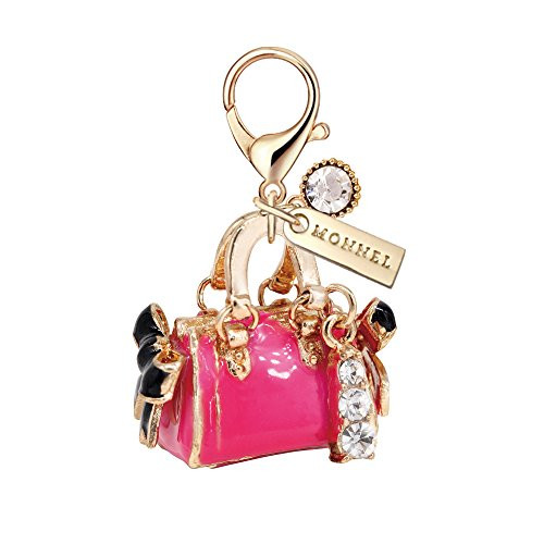 MC40 Pink 3D Pink Handbag Lobster Clasp Charms Pendants with Pouch Bag (1 piece) | Amazon (US)