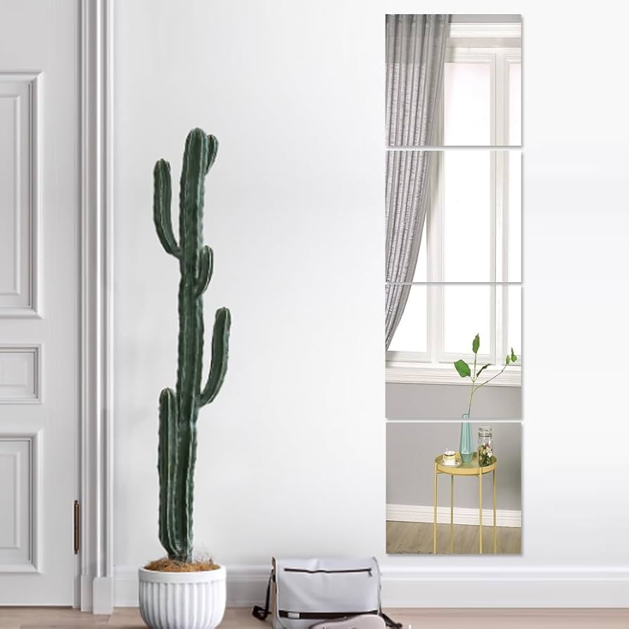 MCLEULLA Adesivi per specchi acrilici a tutta lunghezza per pareti, 35 x 35 cm, 4 pezzi, in plexi... | Amazon (IT)