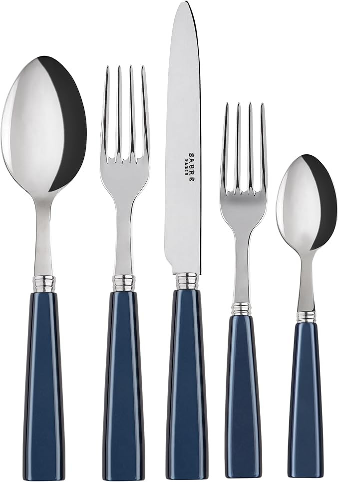 SABRE PARIS - 5-Piece Flatware Set - Icône Collection - Knife, Fork, Soup Spoon, Teaspoon & Dess... | Amazon (US)