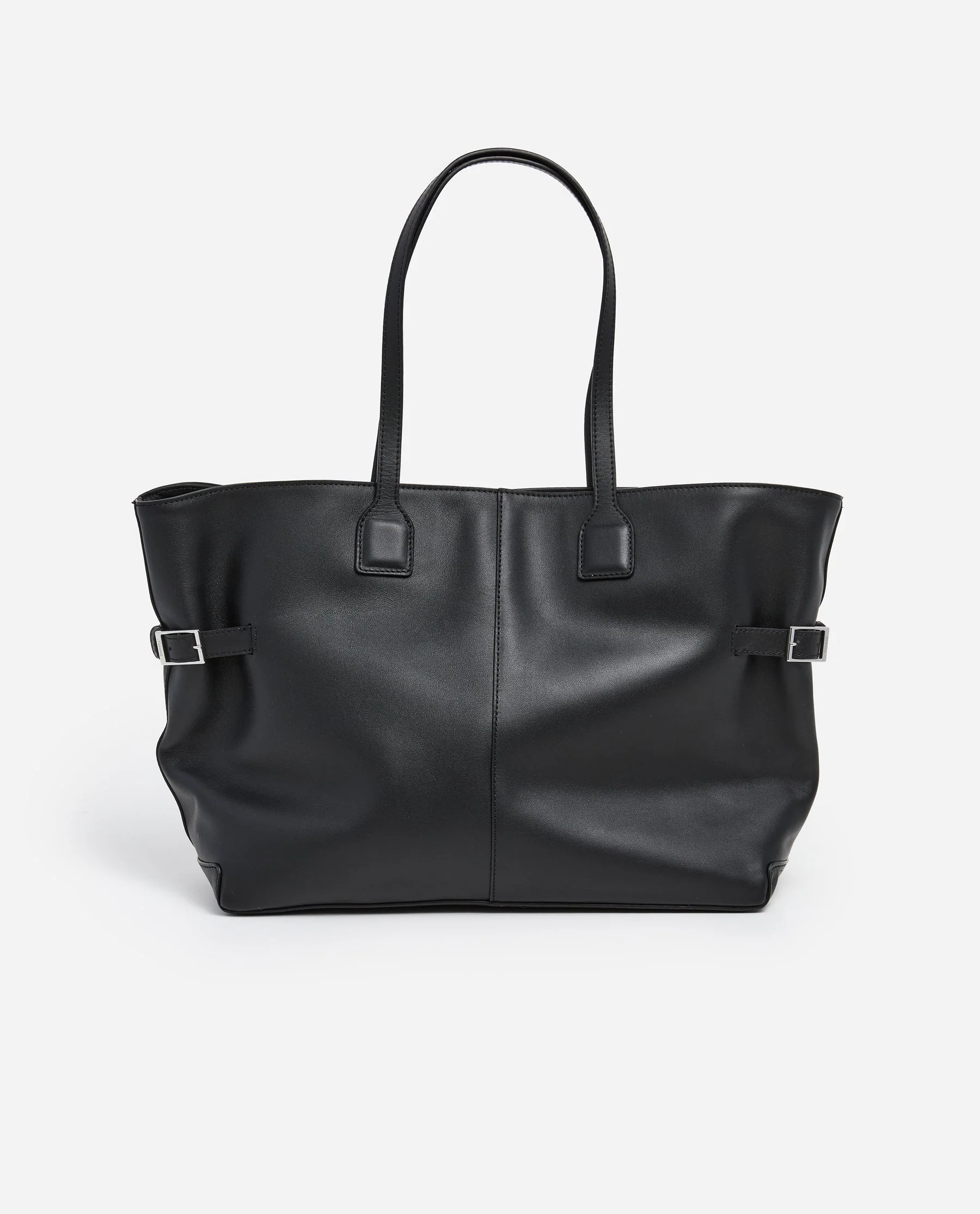 Lesley Tote Bag Leather Black | Flattered