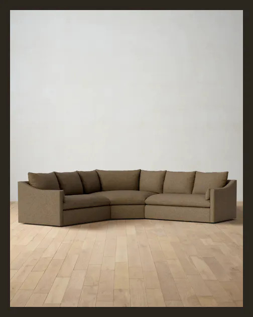 Leighton Slope Arm 3-Piece Wedge Sectional | Joon Loloi | Joon Loloi