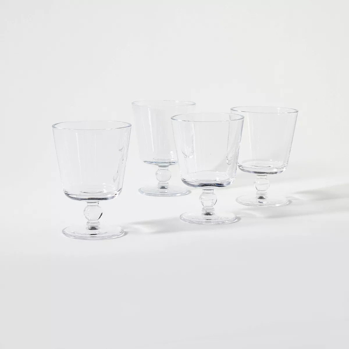 4pc Glass Drinkware Set Clear - Threshold™ designed with Studio McGee | Target