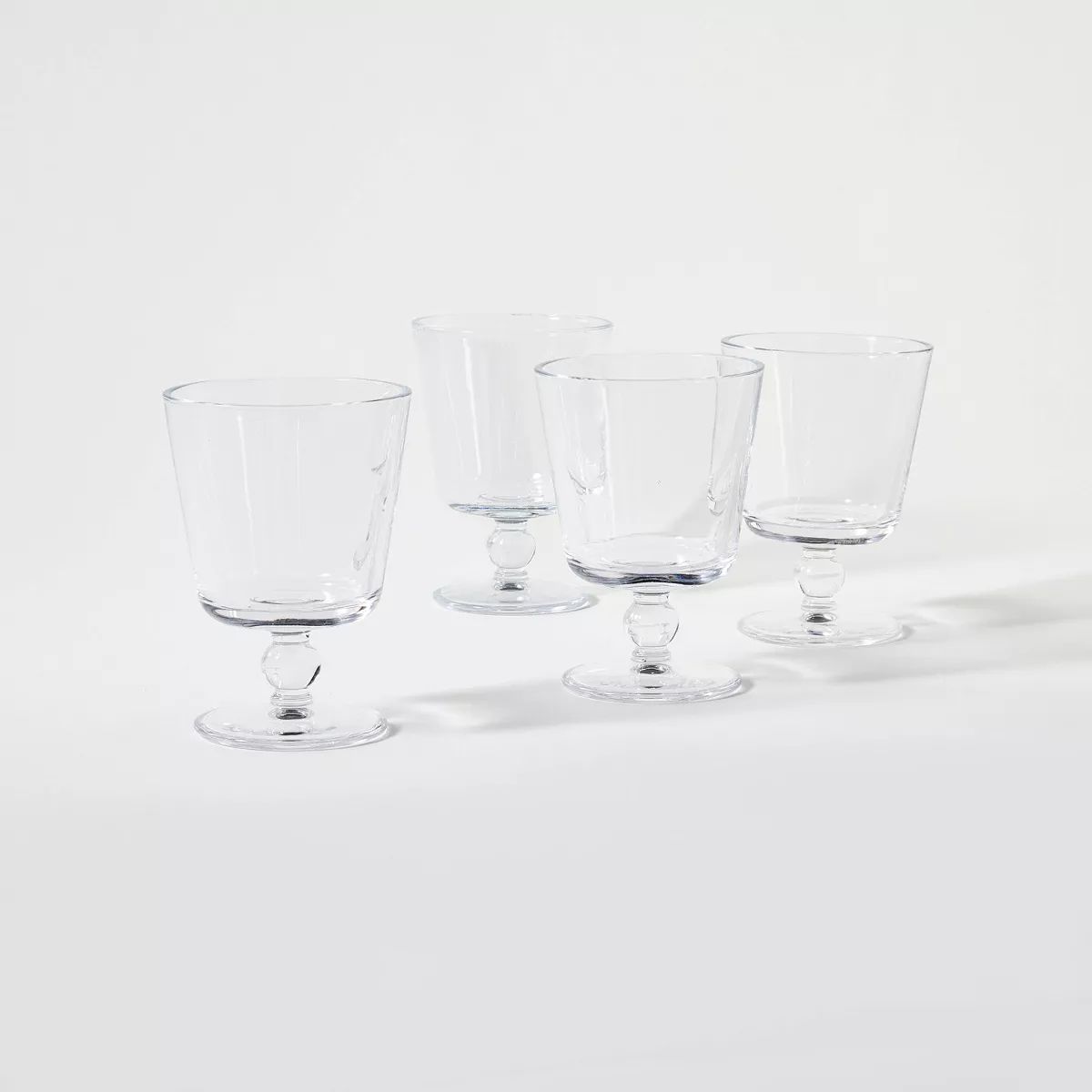 4pc Glass Drinkware Set Clear - Threshold™ designed with Studio McGee | Target