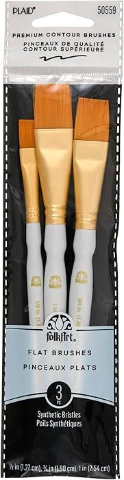 FolkArt Plaid Nylon Brush Set, 50559 Brown (3-Piece) | Amazon (US)
