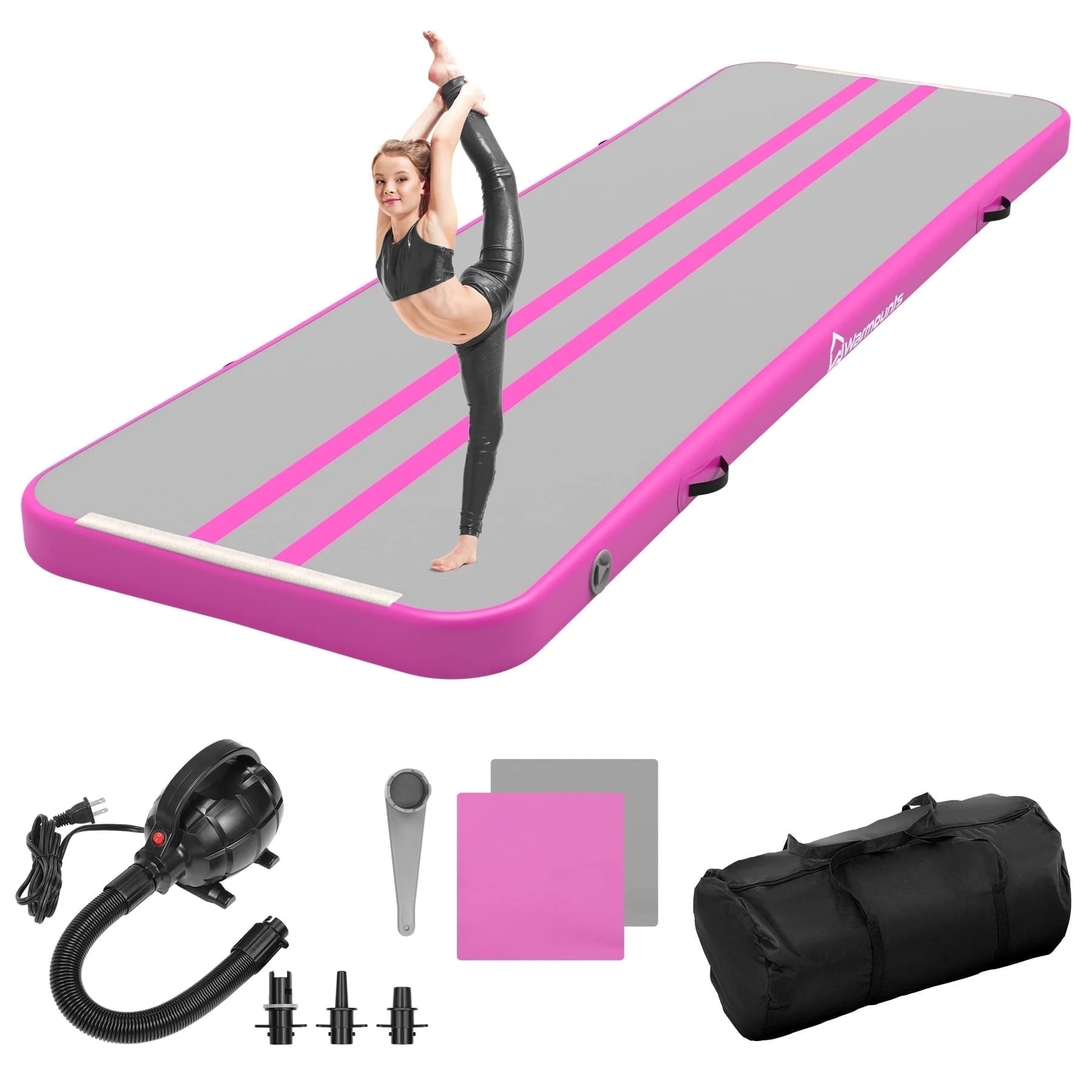 WARMOUNTS Training Mat, 10 ft Inflatable Air Gymnastic Tumble Outdoor w/ Electric Pump, 4'' for G... | Walmart (US)