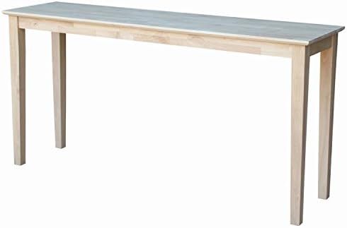 International Concepts Unfinished Shaker Extended Length Console Table | Amazon (US)
