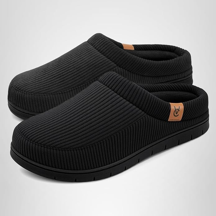 VeraCosy Men's Moccasin Slippers Comfy Soft Durable Slip-on Indoor Memory Foam House Shoes | Amazon (US)