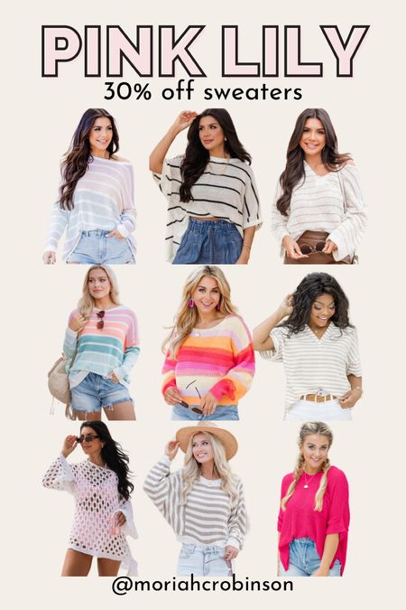 Pink lily - 30% off sweaters! 😍

Spring fashion, summer fashion, spring outfit, summer outfit, swim, cover up, affordable fashion 

#LTKfindsunder50 #LTKsalealert #LTKstyletip