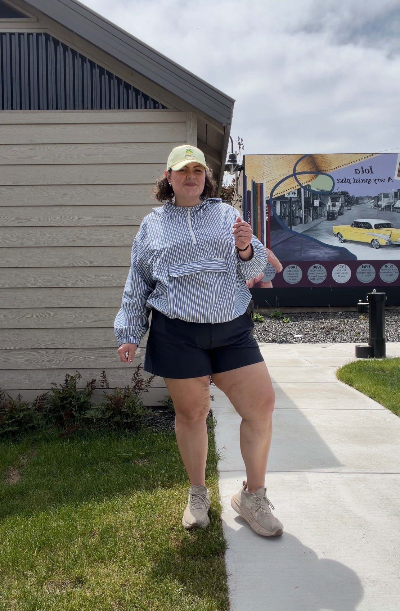 Tops & shorts XL
Hat I snagged at a grocery store last year! 

Bust 43  //  waist 42 //  hips 52  //  5’6”

#LTKmomlife #LTKPlusSize #LTKSaleAlert
