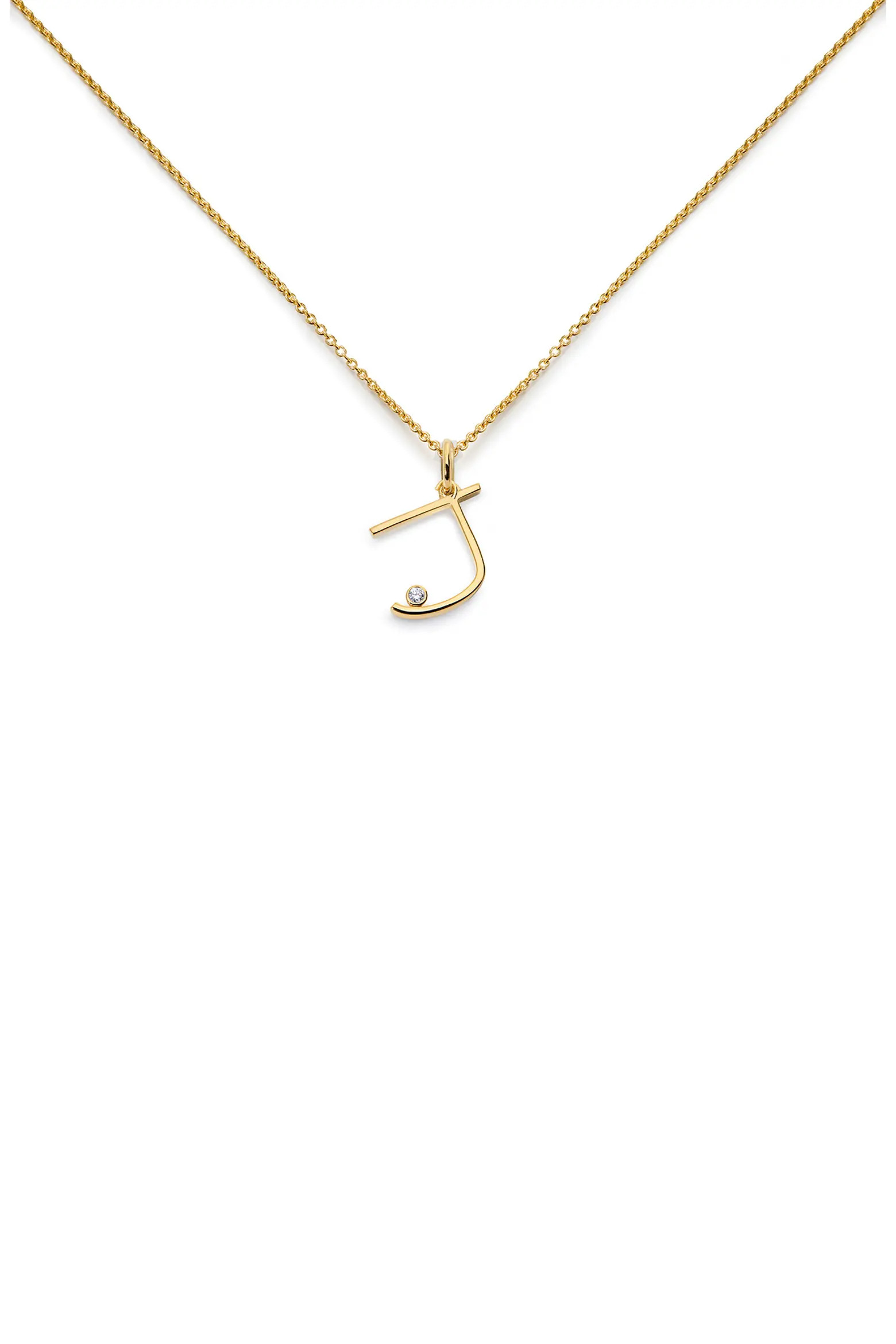 Alphabet Lab Grown Diamond Solitaire Initial Pendant Necklace (Women) | Nordstrom | Nordstrom