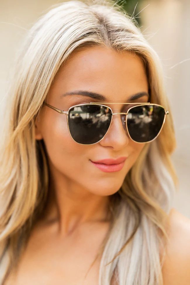 Simple Advice Aviator Sunglasses | Pink Lily